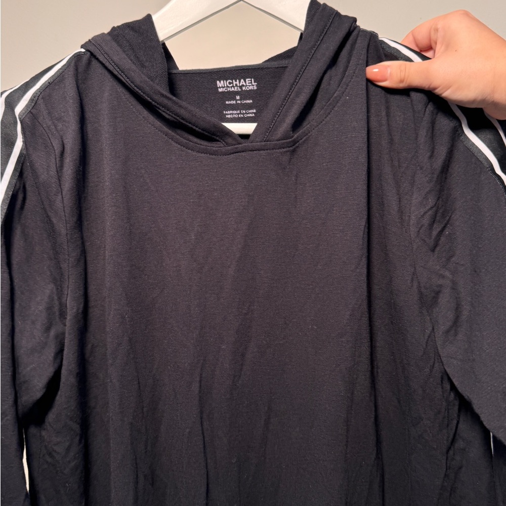 LAST CHANCE Black Cotton MK Sweater - Picture 2 of 5
